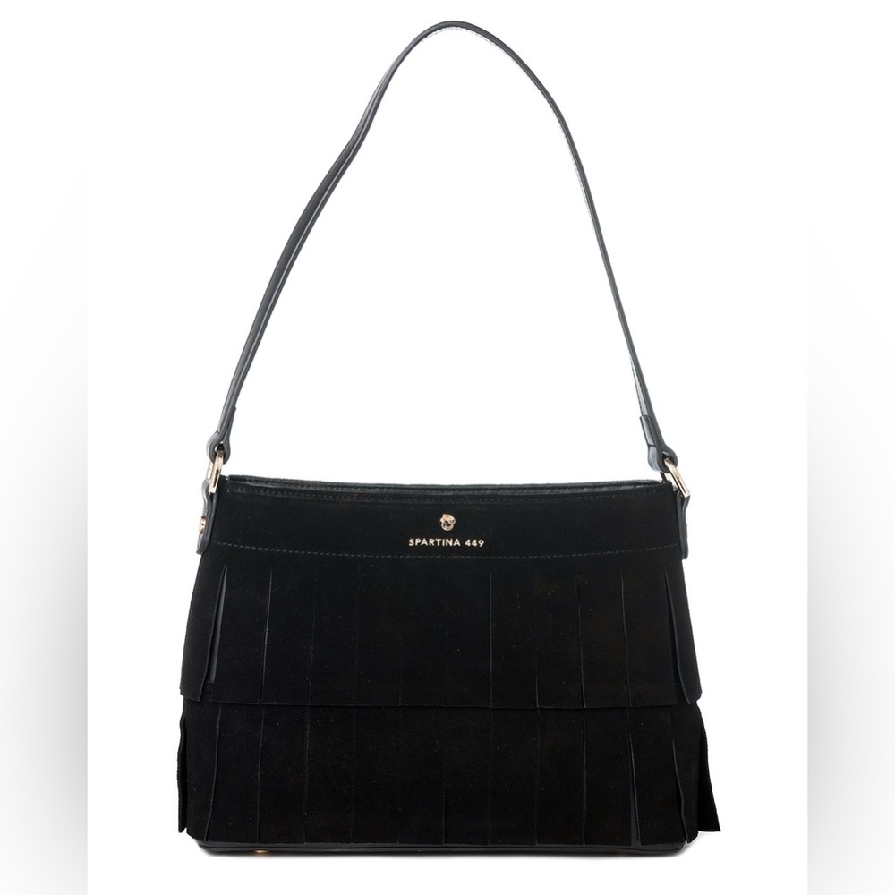 Spartina Black Fringe Handbag
